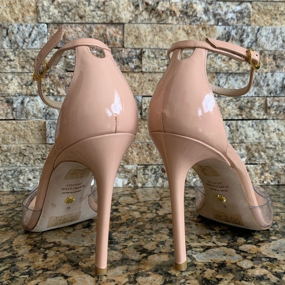 Stuart Weitzman Stuart PVC Pointed Toe Pump - Picture 6 of 8